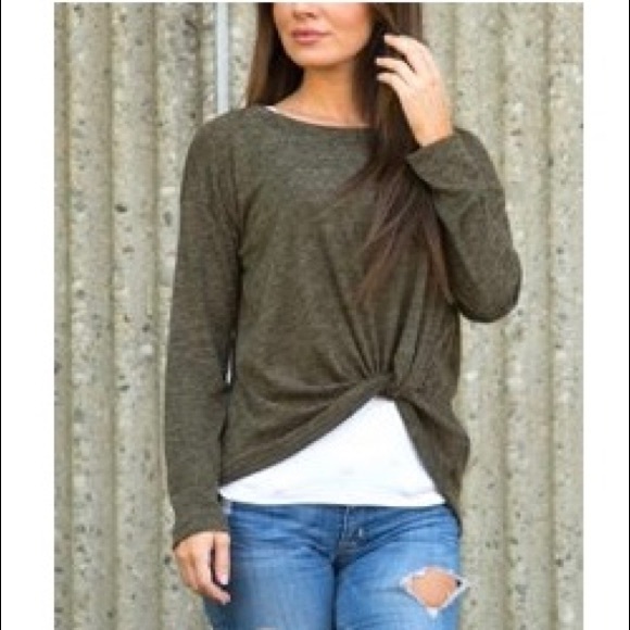 Rags and Couture Sweaters - Rags and Couture twisty front sweater